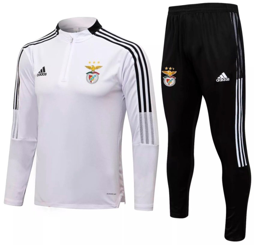 Kit treinamento Benfica 2021 2022 Adidas oficial Branco e preto